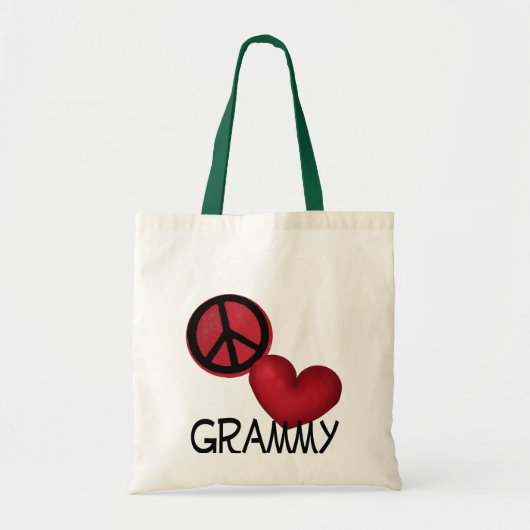 Peace Love Grammy Tote Bag (Voorkant)