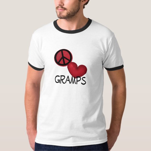 Peace Love Gramps T-shirt (Voorkant)