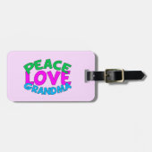 Peace Love Grandma Bagagelabel (Voorkant horizontaal)