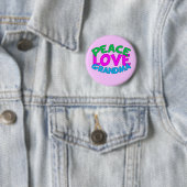 Peace Love Grandma Ronde Button 5,7 Cm (In situ)
