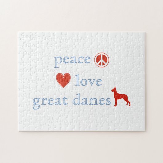 Peace Love Great Danes Legpuzzel (Horizontaal)