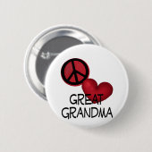 Peace Love Great Grandma Ronde Button 5,7 Cm (Voorkant /achterkant)