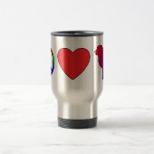 Peace Love Great Pyreneeën Reisbeker (Center)