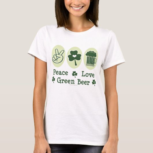 Peace Love Green Beer Tanktop (Voorkant)