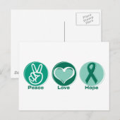 Peace Love Green Hope Briefkaart (Voorkant / Achterkant)