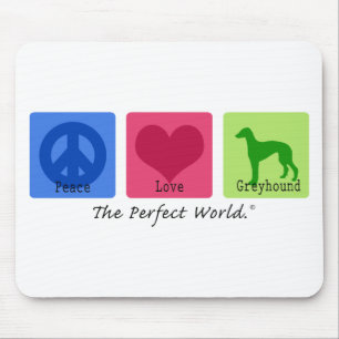 Peace Love Greyhound Muismat
