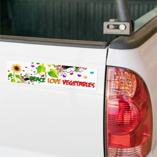 Peace Love Grogetables Bumpersticker (Op Truck)