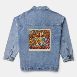 Peace, Love & Grooviness Denim Jacket