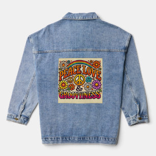 Peace, Love & Grooviness Denim Jacket