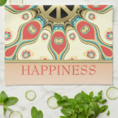 Peace Love Groovy Flower Tea Towel Theedoek (Gevouwen)