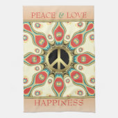 Peace Love Groovy Flower Tea Towel Theedoek (Verticaal)