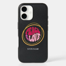 Peace & Love Groovy Typography Design
