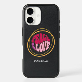 Peace & Love Groovy Typography Design