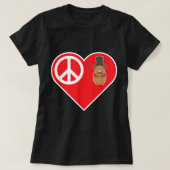 Peace Love Groundhog with Top Hat Funny Ground-Hog (Design voorkant)