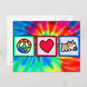 Peace, Love, Grumpy Dog Briefkaart (Voorkant / Achterkant)