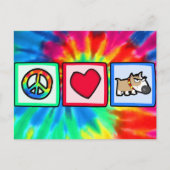 Peace, Love, Grumpy Dog Briefkaart (Voorkant)