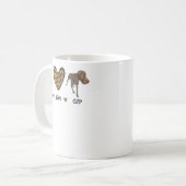 Peace Love GSP german pointer Pet Dog Puppy Owner  Koffiemok (Voorkant links)