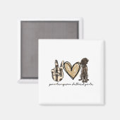 Peace Love Gsp German Shorthaired Pointer Dog Love Magneet (Voorkant / Achterkant)