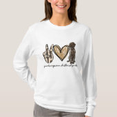 Peace Love GSP German Shorthaired Pointer Dog Love T-shirt (Voorkant)