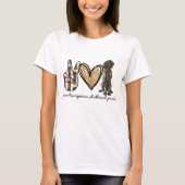 Peace Love GSP German Shorthaired Pointer Dog Love T-shirt (Voorkant)