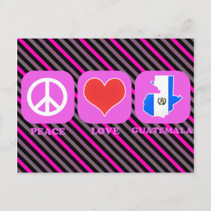 Peace Love Guatemala Briefkaart