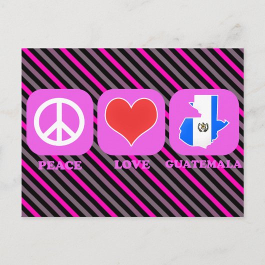 Peace Love Guatemala Briefkaart (Voorkant)
