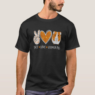 Peace Love Guinea Pigs Cute Guinee Varkenspijn T-shirt