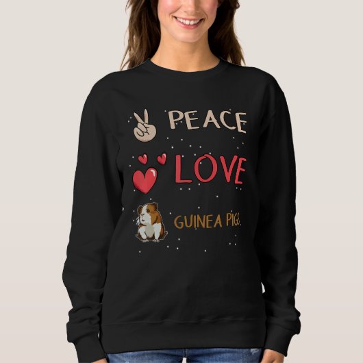 Peace love guinea pigs for Guinea Pigs  1 Trui (Voorkant)