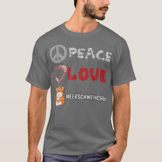 Peace Love Guinea Pigs Gift  T-shirt