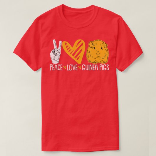 Peace Love Guinea Pigs Guinee Lover - 7 T-shirt (Design voorkant)
