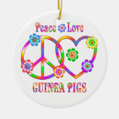 Peace Love Guinea Pigs Keramisch Ornament (Voorkant)
