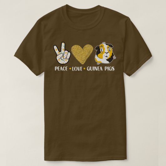 Peace Love Guinea Pigs Outfit for Guinee Pig Lover T-shirt (Design voorkant)