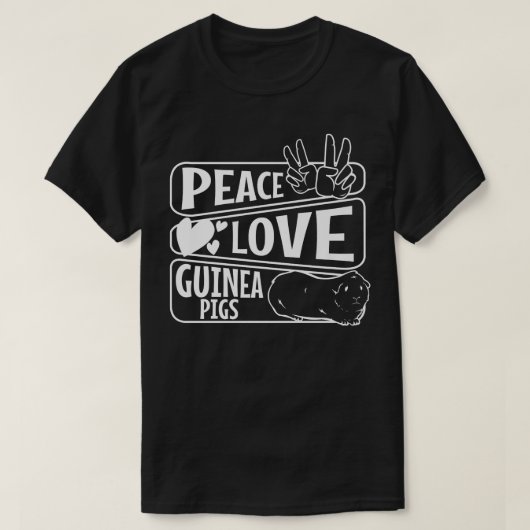 Peace Love Guinea Pigs Premium4320  T-shirt (Design voorkant)