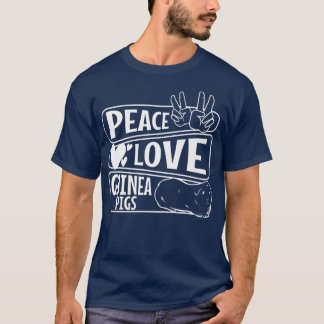 Peace Love Guinea Pigs Premium4324 T-shirt