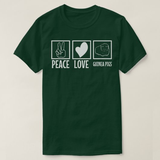 Peace Love Guinea Pigs Premium 4325 T-shirt (Design voorkant)