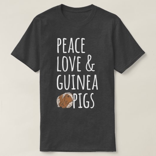 Peace Love & Guinea Pigs Premium T-shirt (Design voorkant)