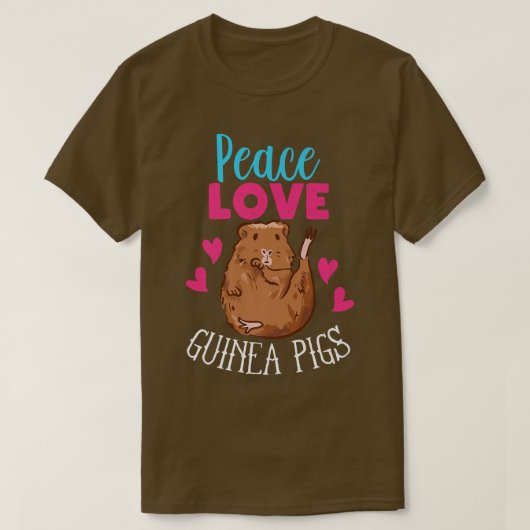 Peace Love Guinea Pigs Premium T-shirt (Design voorkant)