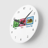 Peace Love Guinea Pigs Ronde Klok (Hoek)