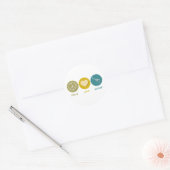 Peace Love Guitar Ronde Sticker (Envelop)