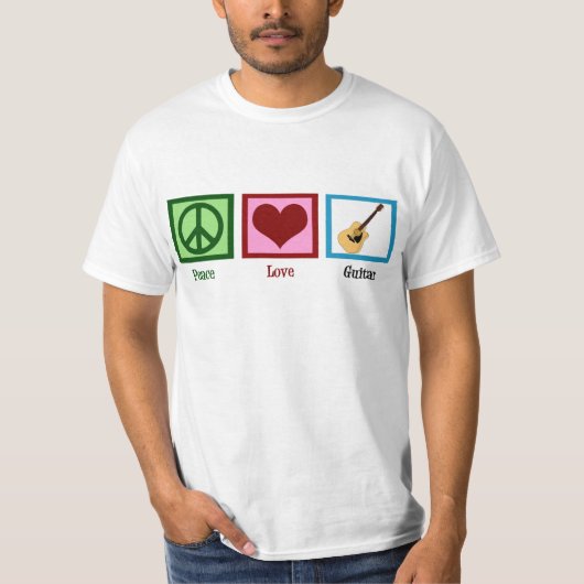 Peace Love Guitar T-shirt (Voorkant)