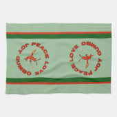 Peace Love Gumbo Crawfish Theedoek (Horizontaal)