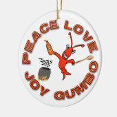 Peace Love Gumbo/Fleur de Lis Crawfish Ornament (Links)