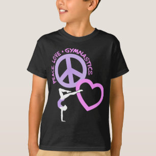 Peace-Love-Gymnastic, roze/paars2 T-shirt