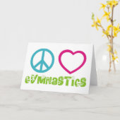 Peace Love Gymnastics Kaart (Gele Bloem)