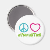 Peace Love Gymnastics Magneet (Voorkant / Achterkant)