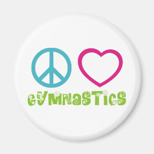 Peace Love Gymnastics Magneet