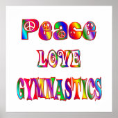 Peace Love Gymnastics Poster (Voorkant)