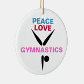 Peace Love Gymnastics Round Ornament (Rechts)
