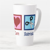 Peace Love Haircuts Latte Mok (Rechterhoek)