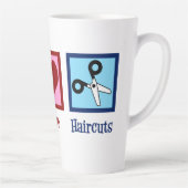 Peace Love Haircuts Latte Mok (Rechts)